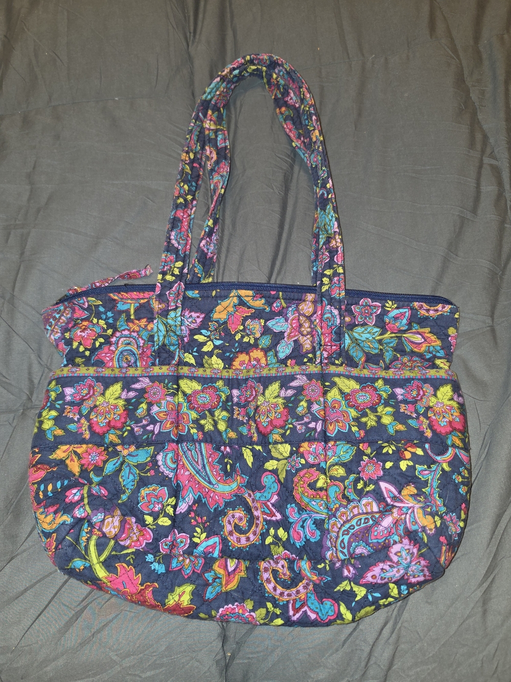 Floral Quilted Stephanie Dawn Tote Bag - French Quarter Pattern - Picture 2 of 10